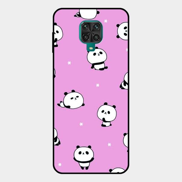 Cute Panda Pink Glass Case Cover For Redmi Note 10 Lite