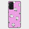 Cute Panda Pink Glass Case Cover For Redmi Note 11 Pro 5G