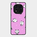 Cute Panda Pink Glass Case Cover For Redmi Note 15 Pro Plus 5G