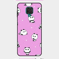 Cute Panda Pink Glass Case Cover For Redmi Note 9 Pro Max