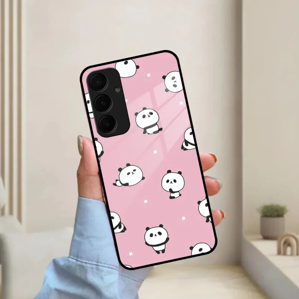 Cute Panda Pink Glass Case Cover For Samsung - ShopOnCliQ