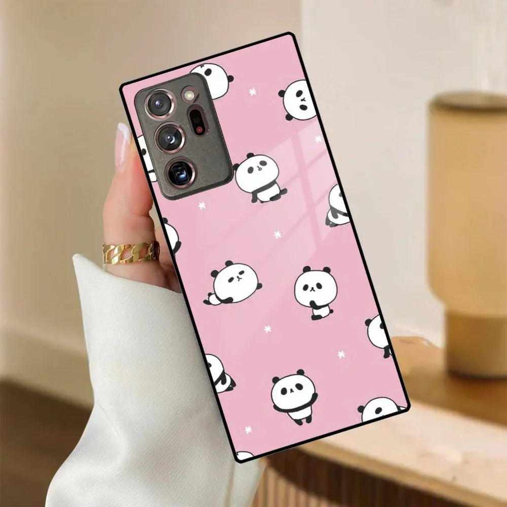 Cute Panda Pink Glass Case Cover For Samsung - ShopOnCliQ