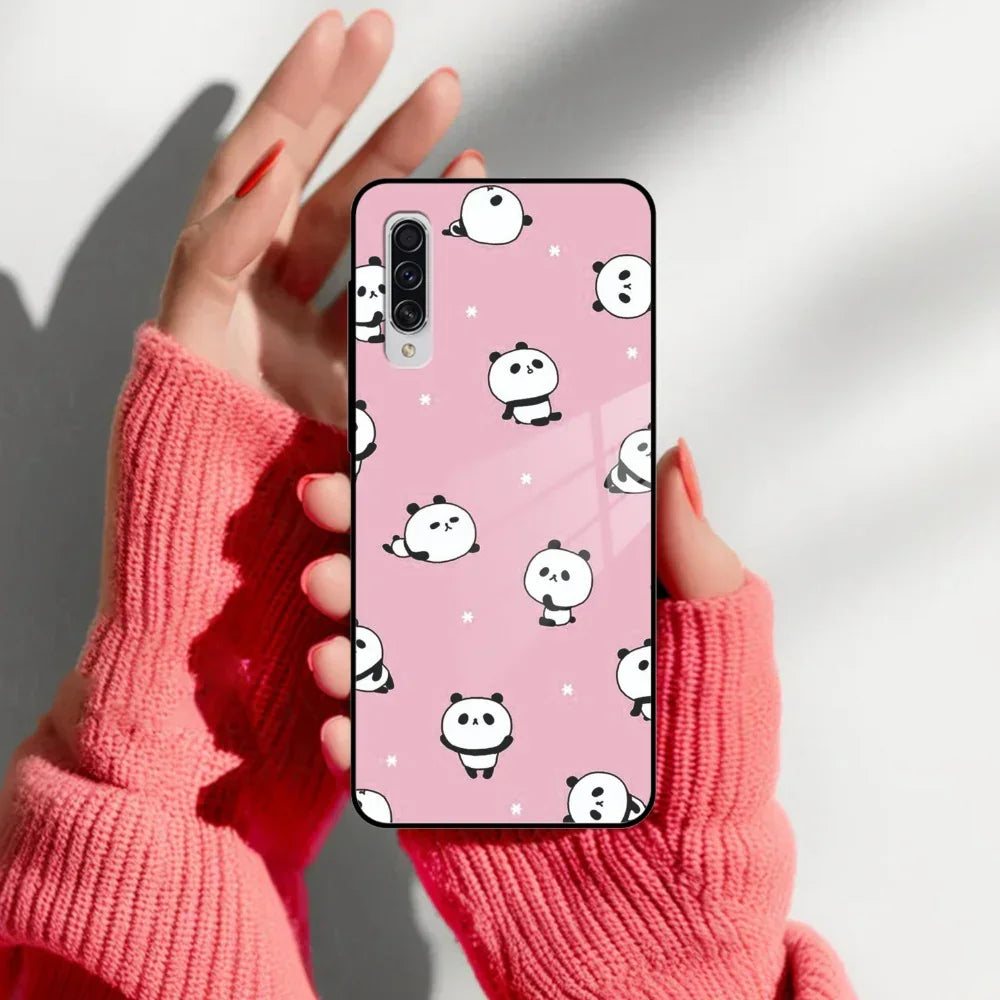 Cute Panda Pink Glass Case Cover For Samsung - ShopOnCliQ