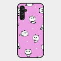 Cute Panda Pink Glass Case Cover For Samsung Galaxy M34 5G
