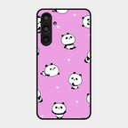 Cute Panda Pink Glass Case Cover For Samsung Galaxy M35 5G