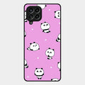 Cute Panda Pink Glass Case Cover For Samsung Galaxy M53 5G