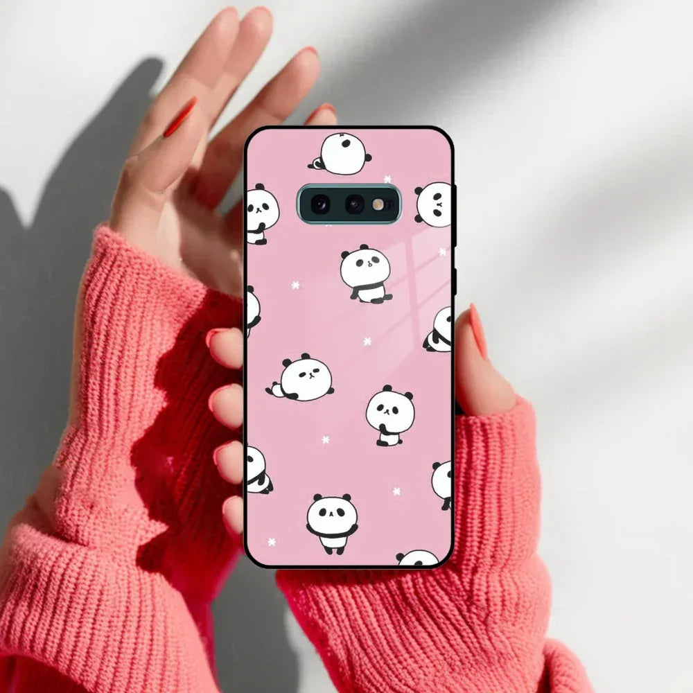 Cute Panda Pink Glass Case Cover For Samsung - ShopOnCliQ