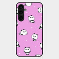 Cute Panda Pink Glass Case Cover For Samsung Galaxy S23 Fe 5G