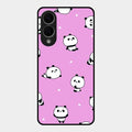 Cute Panda Pink Glass Case Cover For Samsung Galaxy S25 Edge 5G