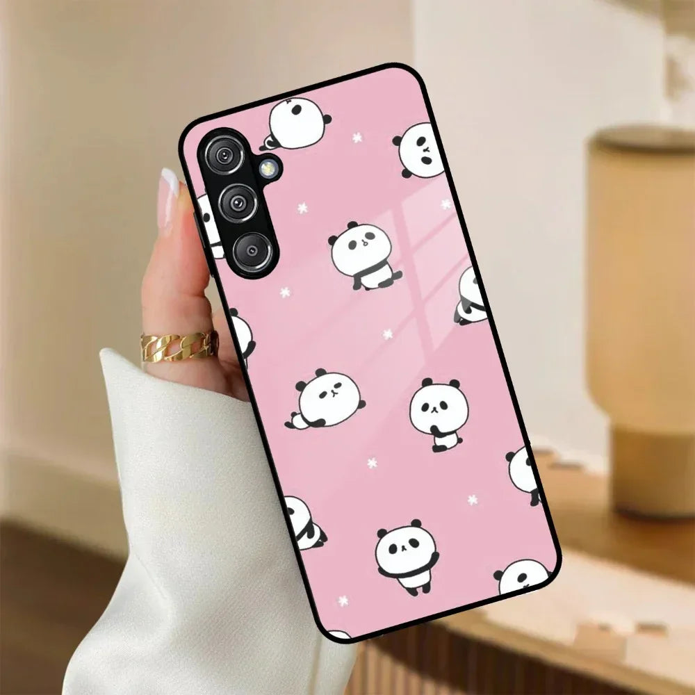 Cute Panda Pink Glass Case Cover For Samsung - ShopOnCliQ