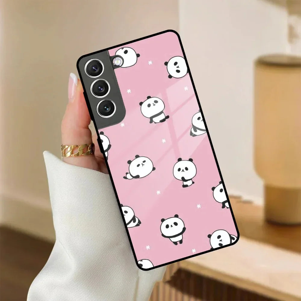 Cute Panda Pink Glass Case Cover For Samsung - ShopOnCliQ