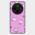 Cute Panda Pink Glass Case Cover For Vivo T4 5G