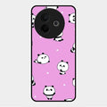Cute Panda Pink Glass Case Cover For Vivo Y39 5G