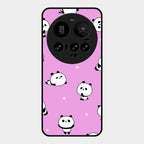 Cute Panda Pink Glass Case Cover For Xiaomi 15 Ultra 5G