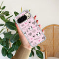 Cute Pink Panda Transparent Silicon Case For Google Pixel 10 Pro