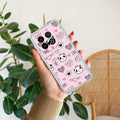 Cute Pink Panda Transparent Silicon Case For iQOO 13 5G