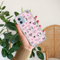 Cute Pink Panda Anti Yellow Case For Motorola G54 5G