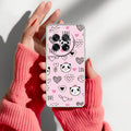 Cute Pink Panda Transparent Silicon Case For OnePlus 12 5G