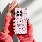 Cute Pink Panda Anti Yellow Case For OnePlus 12R 5G