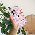 Cute Pink Panda Transparent Silicon Case For OnePlus 13 5G