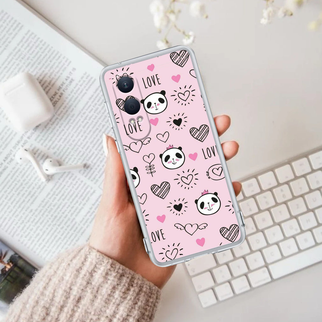 Cute Pink Panda Anti Yellow Case For OnePlus Nord CE 4 Lite 5G