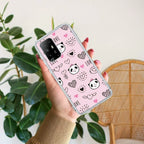 Cute Pink Panda Anti Yellow Case For Oppo F19 Pro Plus