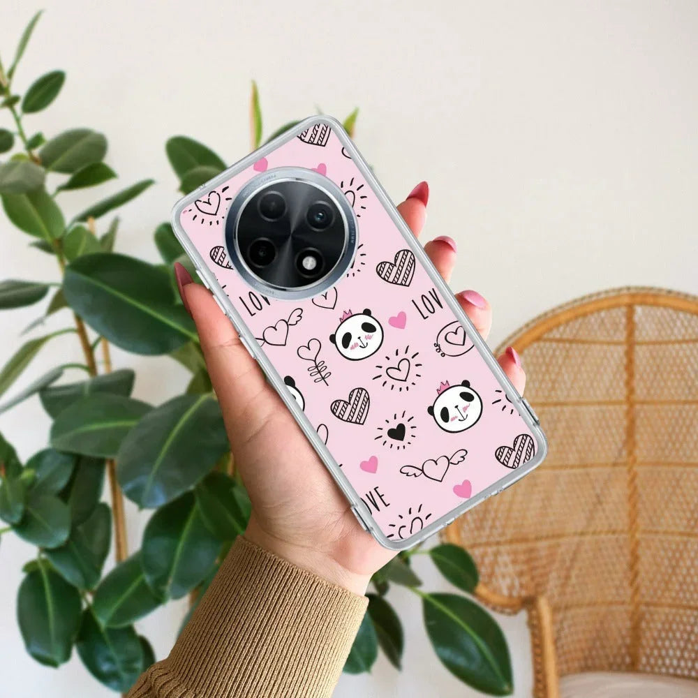 Cute Pink Panda Anti Yellow Case For Oppo F27 5G