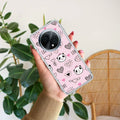 Cute Pink Panda Anti Yellow Case For Oppo F27 Pro Plus 5G