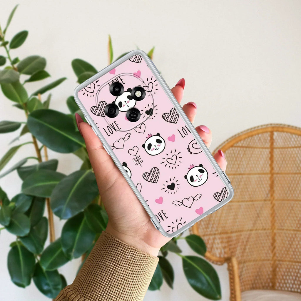 Cute Pink Panda Anti Yellow Case For Oppo F31 Pro 5G