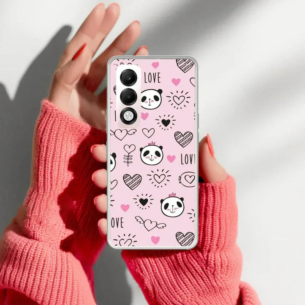 Cute Pink Panda Anti Yellow Case For Oppo K13x 5G
