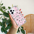 Cute Pink Panda Transparent Silicon Case For Oppo Reno15 Pro 5G