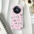 Cute Pink Panda Transparent Silicon Case For Realme 8 4G / Realme 8 Pro