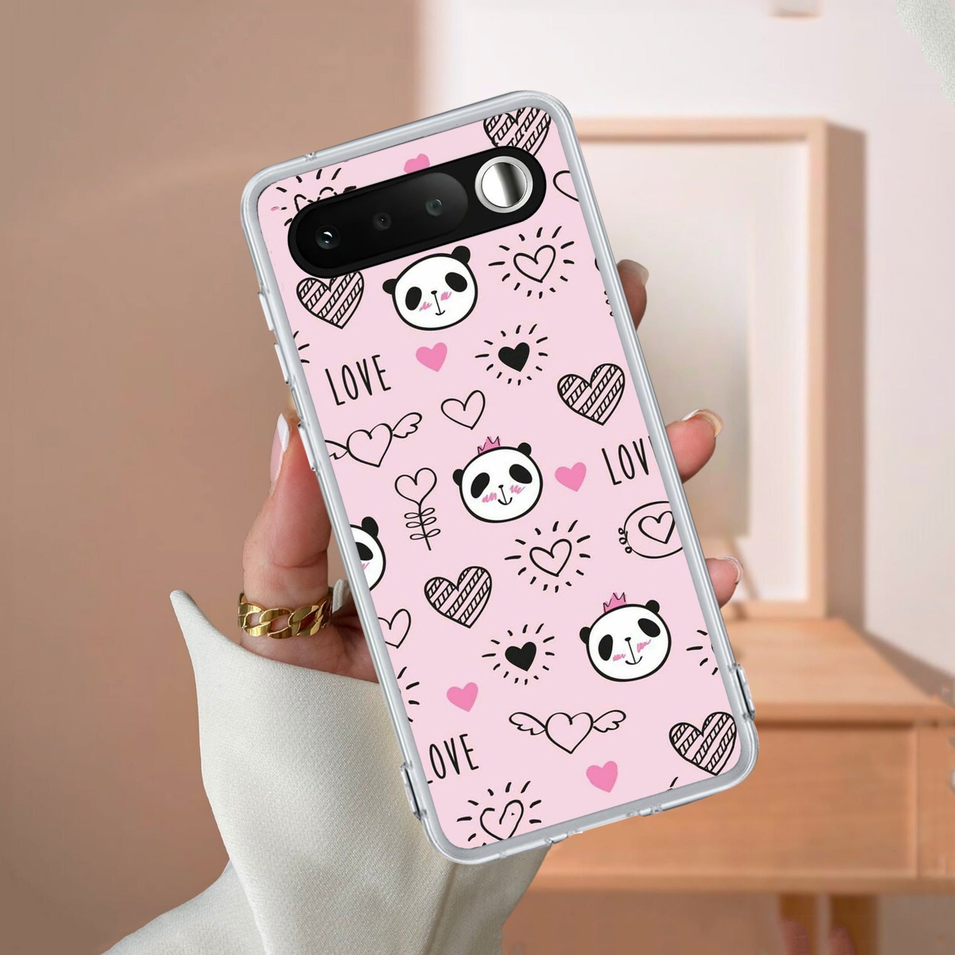 Cute Pink Panda Anti Yellow Case For Realme 16 5G