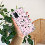 Cute Pink Panda Transparent Silicon Case For Realme 9 Pro 5G