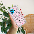 Cute Pink Panda Transparent Silicon Case For Realme C75 5G