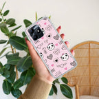 Cute Pink Panda Transparent Silicon Case For Realme C53