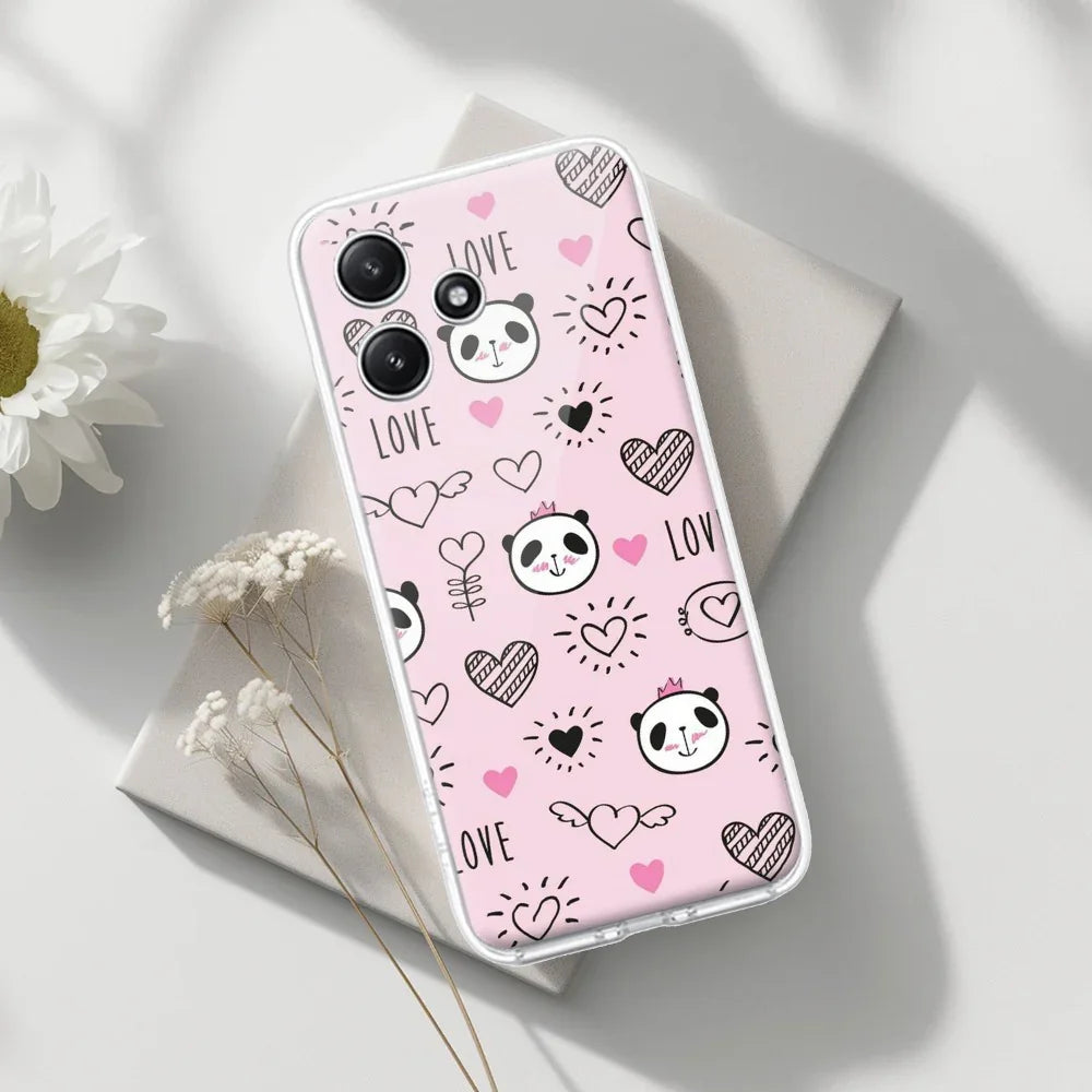 Cute Pink Panda Transparent Silicon Case For Redmi/Xiaomi - ShopOnCliQ