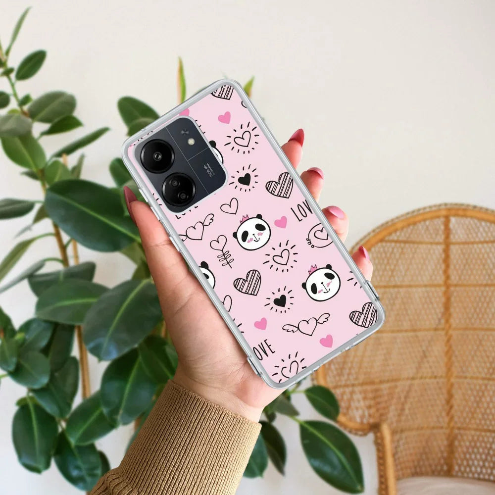 Cute Pink Panda Transparent Silicon Case For Redmi/Xiaomi - ShopOnCliQ