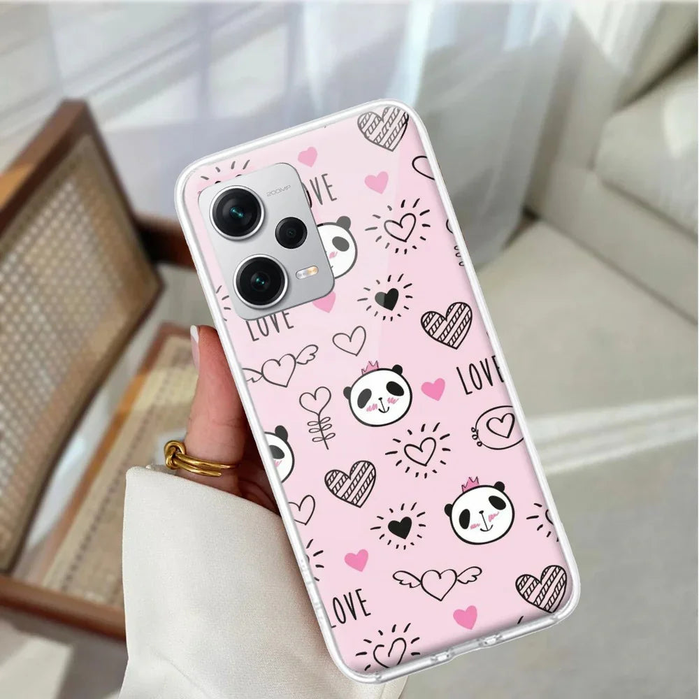 Cute Pink Panda Transparent Silicon Case For Redmi/Xiaomi - ShopOnCliQ