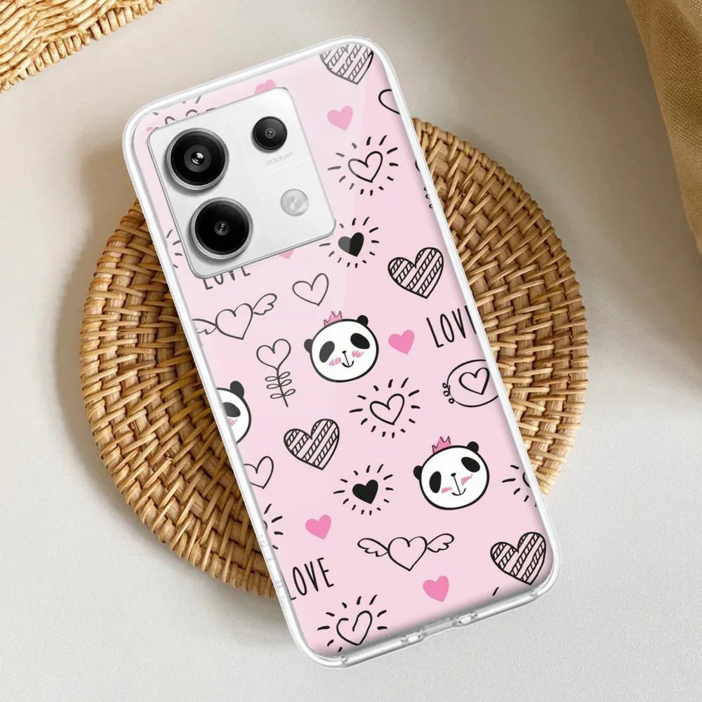 Cute Pink Panda Transparent Silicon Case For Redmi/Xiaomi - ShopOnCliQ