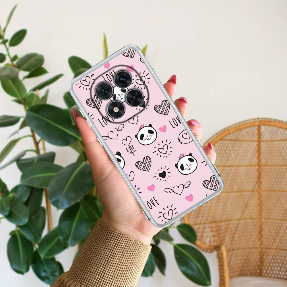 Cute Pink Panda Transparent Silicon Case For Poco - ShopOnCliQ