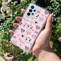 Cute Pink Panda Anti Yellow Case For Samsung Galaxy A73