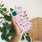 Cute Pink Panda Transparent Silicon Case For Samsung Galaxy A12 / M12 / F12