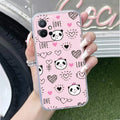 Cute Pink Panda Transparent Silicon Case For Vivo T1 5G