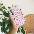 Cute Pink Panda Anti Yellow Case For Vivo T3 5G