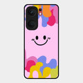 Cute Pink Smiley Multicolor Glass Case For Iqoo Neo 9 Pro 5G
