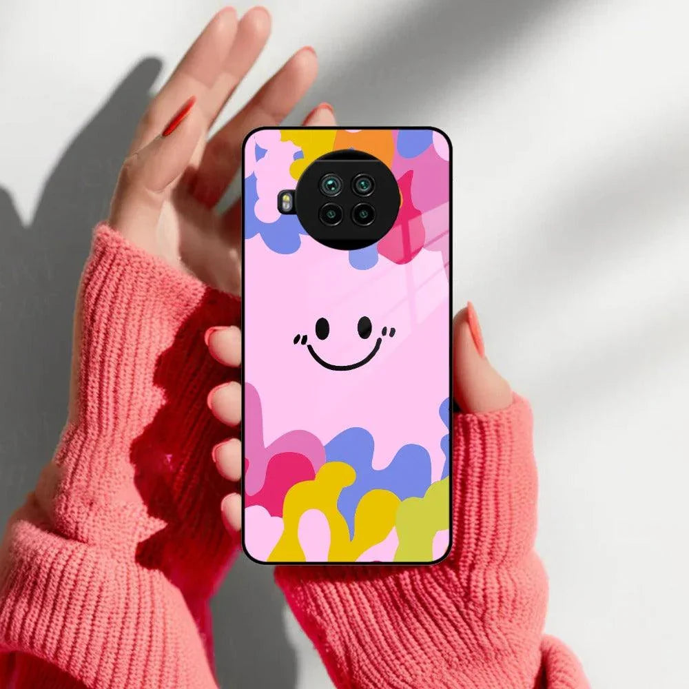 Cute Pink Smiley Multicolor Glass Case For Redmi/Xiaomi - ShopOnCliQ