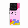 Cute Pink Smiley Multicolor Glass Case For Motorola Edge 60 5G