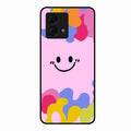 Cute Pink Smiley Multicolor Glass Case For Motorola g84 5G