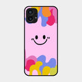 Cute Pink Smiley Multicolor Glass Case For Nothing Phone 1